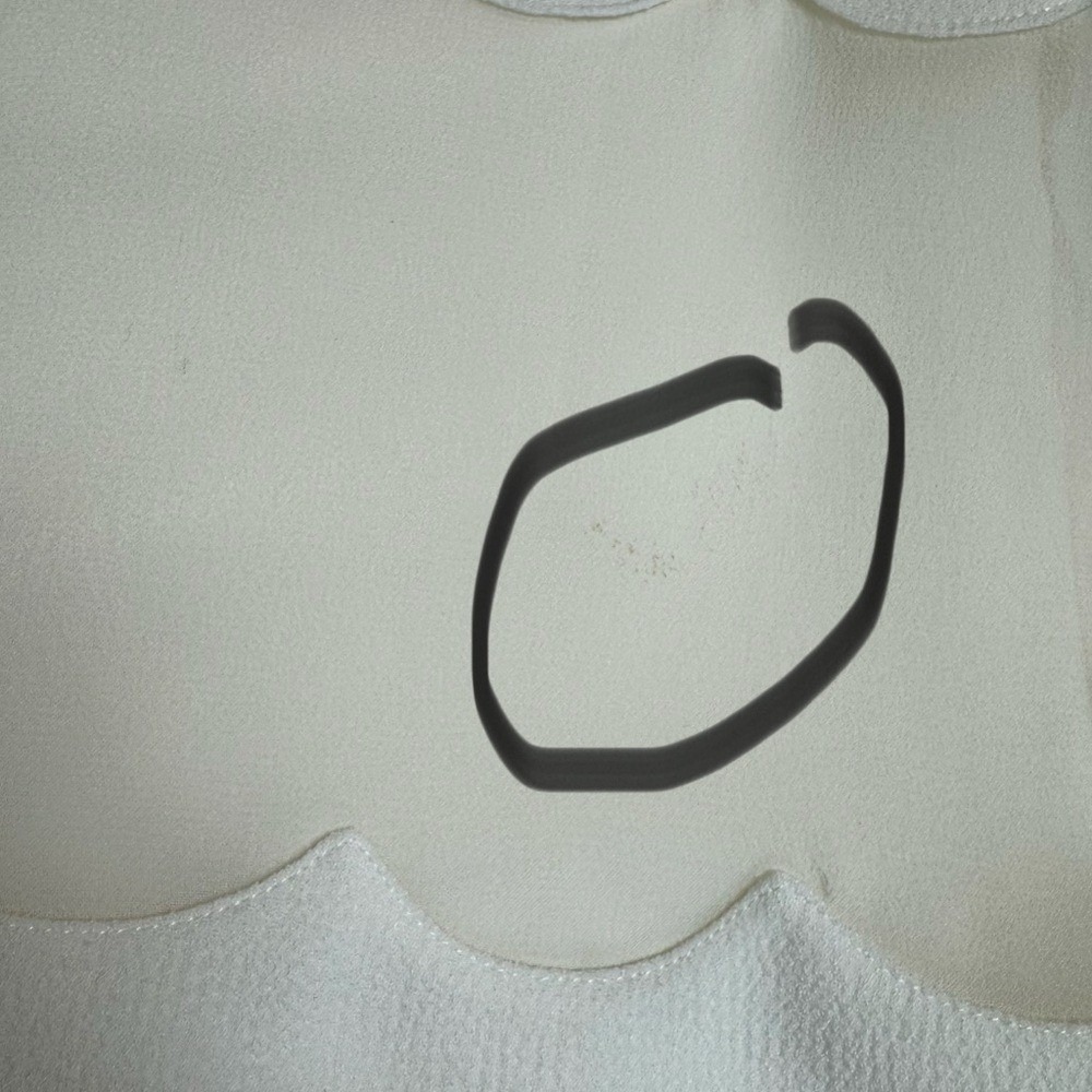 Monaco White Scalloped Sheath Dress Sleeveless Cocktail Bridal Textured XS 0 - Picture 12 of 12